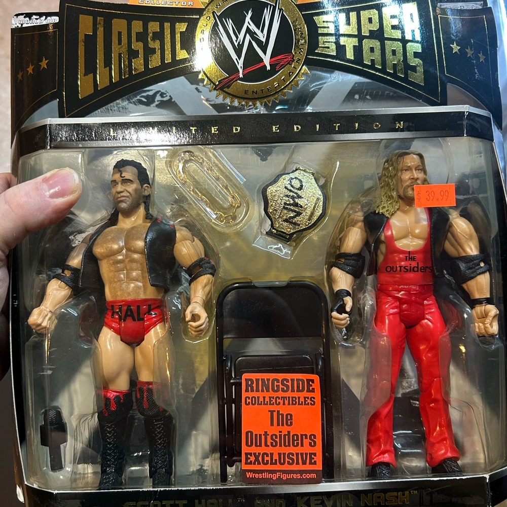 WWE Classic Superstars Scott Hall and Kevin Nash Figures in Red